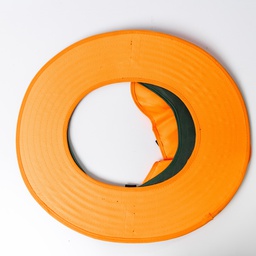 [COTTONBRIM-O] Hard Hat Cotton Brim w/- neck flap - ORANGE