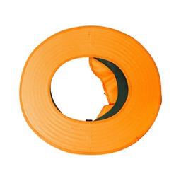 [COTTONBRIM-O] Hard Hat Cotton Brim w/- neck flap - ORANGE