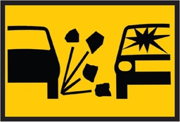 [SIGNT3-9B] Metal Sign Boxed Edge 1500 x 900mm - Loose Stones Symbol