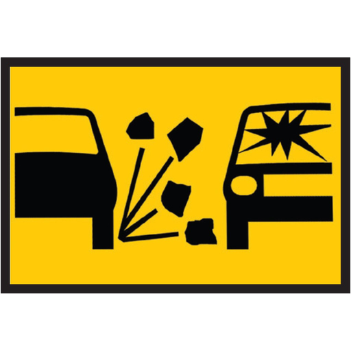 [SIGNT3-9B] Boxed Edge Sign Metal Class 1W Reflective 1500 x 900mm - Loose Stones Symbol