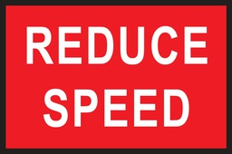 [SIGNTG9-9] Boxed Edge Sign Metal Class 1W Reflective 900 x 600mm - Reduce Speed