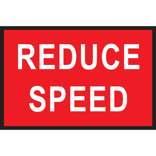 [SIGNTG9-9] Boxed Edge Sign Metal Class 1W Reflective 900 x 600mm - Reduce Speed