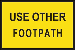 [SIGNT8-3] Boxed Edge Sign Metal Class 1W Reflective 900 x 600mm - Use Other Footpath