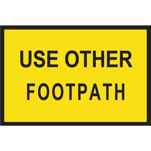 [SIGNT8-3] Boxed Edge Sign Metal Class 1W Reflective 900 x 600mm - Use Other Footpath