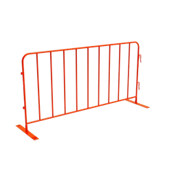 [CCBOR] Orange Powder Coated Crowd Control Fence/Event Fence 1.1m x 2.1m - Includes Feet &amp; Pins