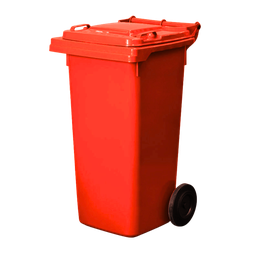 [BIN120R] Plastic Wheelie Bin - 120 Litre - Red