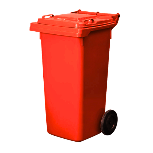[BIN120R] Plastic Wheelie Bin - 120 Litre - Red