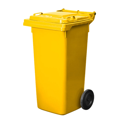 [BIN120Y] Plastic Wheelie Bin - 120 Litre - Yellow