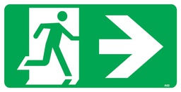 Running Man Sign 350 x 180mm (Right Arrow)