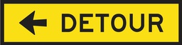 [SIGNT5-1A] Boxed Edge Sign Metal Class 1W Reflective 1200 x 300mm - Detour