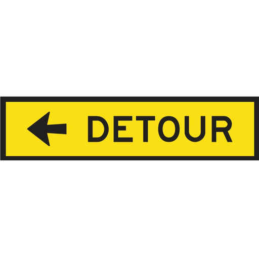 [SIGNT5-1A] Boxed Edge Sign Metal Class 1W Reflective 1200 x 300mm - Detour