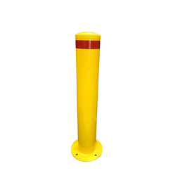 [SBOLLARD13HD] Safety Yellow Steel Bollard - 1300mm(H) x 165mm Dia - Surface Mount