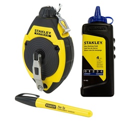 [CHALKLSETBL] Stanley Fat Max Chalk line Set c/w marker - Blue