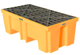 [SPILLDRUM2] Two Drum Containment Spill Pallet 227L Sump Capacity 