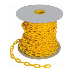 [YELCHAIN6] Yellow Plastic Safety Barrier Chain 6mm (25m Roll)