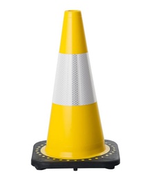 [TCONE45RE-YW] Yellow Traffic Cone 450mm w/- Reflective Band