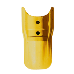 [TLCAP] Traffic Lane Separator End Caps per pair - Recycled Rubber - Yellow