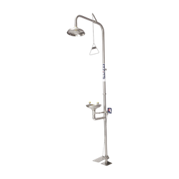 [EYESHOWER] Combination 304SS Shower with Eye Wash, Bowl and Foot Treadle