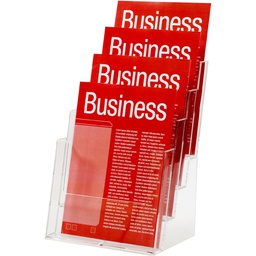 [HOLDERA4-4] A4 Brochure Holders - 4 Tier (Plastic)
