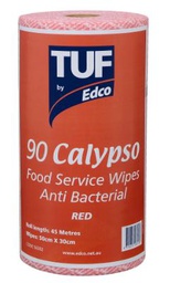 [CLEANROLLRED] Cleaning Roll/Wipes TUF Calypso 30cm x 45m Red