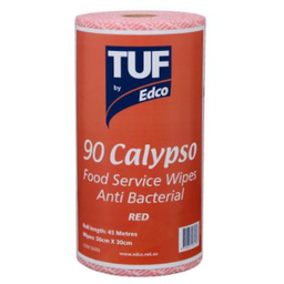 [CLEANROLLRED] Cleaning Roll/Wipes TUF Calypso 30cm x 45m Red