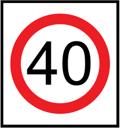 Victoria Multi Message Sign 600 x 600mm Class 1 Reflective - 40km