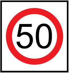 Victoria Multi Message Sign 600 x 600mm Class 1 Reflective - 50km