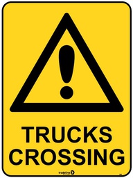 Safety Sign 600 x 450mm - Trucks Crossing