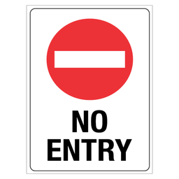 Safety Sign 600 x 450mm - NO ENTRY