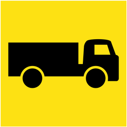 Victoria Multi Message Sign 600 x 600mm Class 1 Reflective - Truck Symbol
