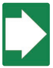 Safety Sign 600 x 450mm - Directional Arrow