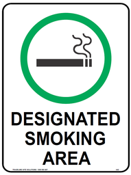 Safety Sign 600 x 450mm - DESIGNATED SMOKING AREA (Symbol)