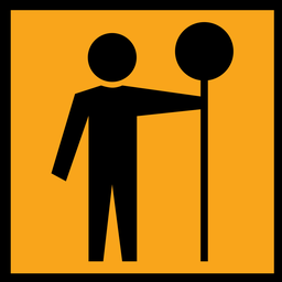QLD Multi Message 600 x 600mm Class 1 Reflective- Stop go Man (symbol)