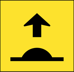QLD Multi Message 600 x 600mm Class 1 Reflective - Speed Hump Ahead Symbol