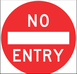 QLD Multi Message 600 x 600mm Class 1 Reflective - No Entry