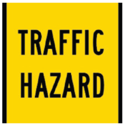 [TM1-V10-2C] Victoria Multi Message 600 x 600mm Class 1 Coreflute - Traffic Hazard