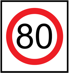 Victoria Multi Message Sign 600 x 600mm Class 1 Reflective - 80km