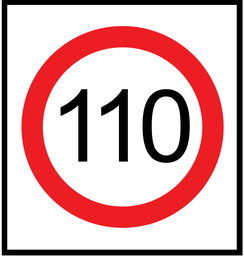 Victoria Multi Message Sign 600 x 600mm Class 1 Reflective - 110km