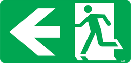 Running Man Sign 350 x 180mm (Left Arrow)