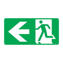 Running Man Sign 350 x 180mm (Left Arrow)